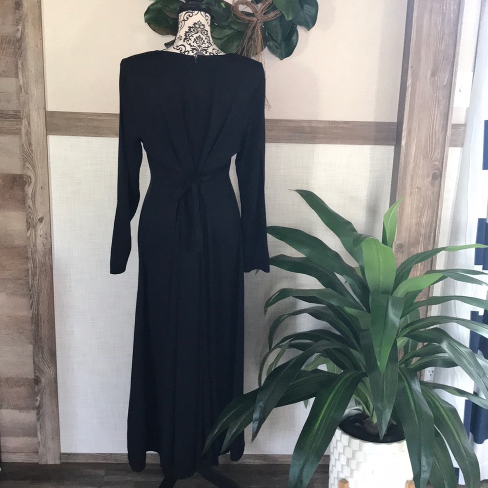 Great Quality Rosette Button Pleated Maxi Dress - Picture 5 of 8